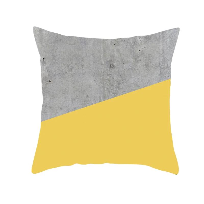 Lemon Pineapple Cushion Cover 45x45cm Summer Yellow Pillow Case Sofa Decoration Pillow Cover Geometric Striped Throw Pillowcase