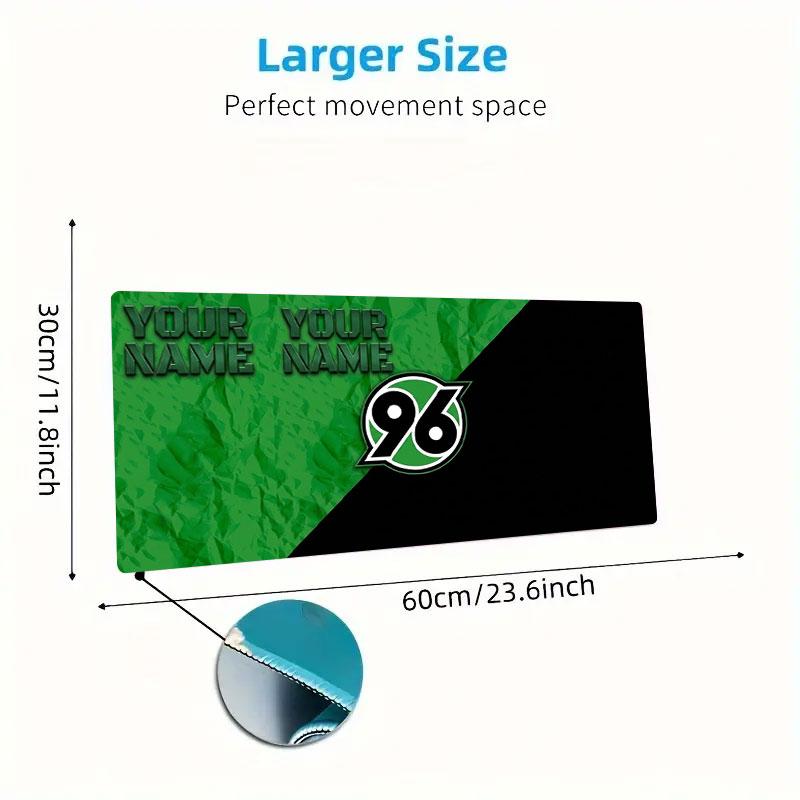 Hannover 96 Custom Name Large Size Mouse Pad Large Gaming Table Cushion Non-slip Laptop Tablet Big Mousepad XXL Mat Mini PC Playmat With Lock edge