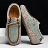 Мужские белые туфли для вождения, мокасины ручной работы, повседневные ретро-мужские уличные туфли с широким носком, нескользящие туфли для лодок больших размеров