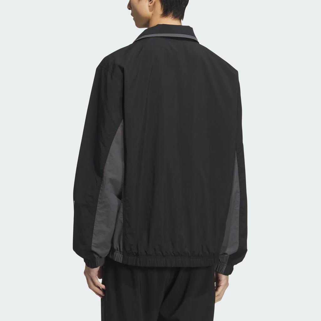 Adidas Woven Logo Color Block Sports Casual Long Sleeve Jacket Men Jackets Black KC3920