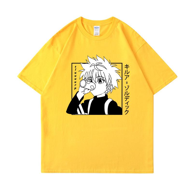 Футболка с графическим принтом Killua Zoldyck унисекс, летняя, повседневная, с круглым вырезом, коротким рукавом, в уличном стиле, модная футболка в стиле аниме