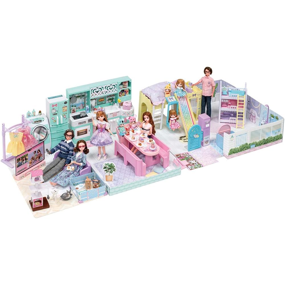 Takara Tomy Licca-chan Swing and Slide Playset Dress-Up Toy for Kids Age 3 and Up