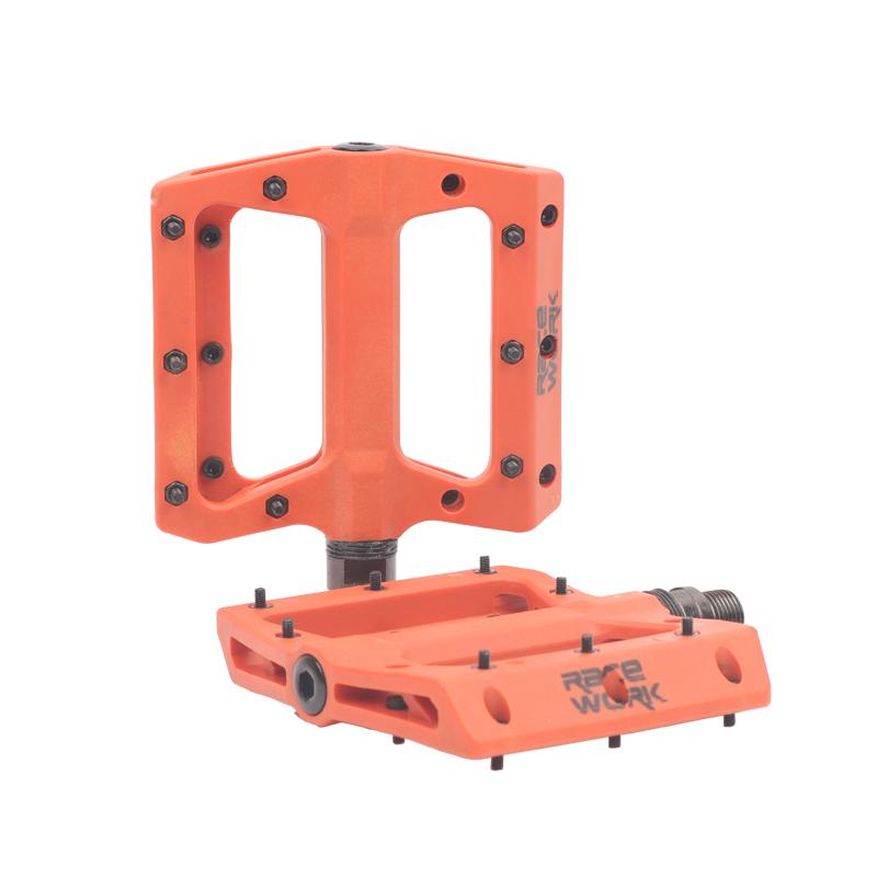 Платформа RACEWORK Mtb, педаль для велосипедной подставки для ног, бесклипсовые педали, нейлоновая подставка для ног для горного велосипеда, велосипедный плоский подшипник