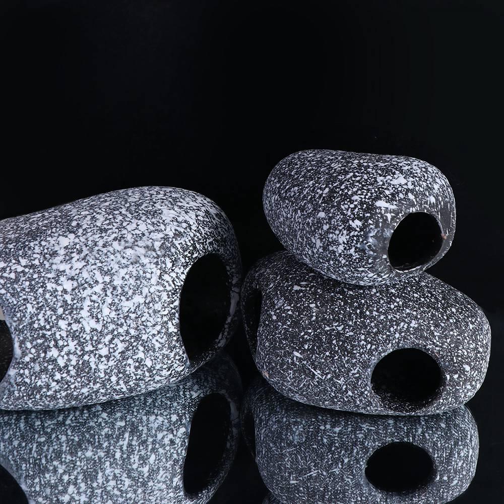 Eco-friendly Cichlid Stone Cave Ceramic Fish Rock House Fish Eluding House Aquarium