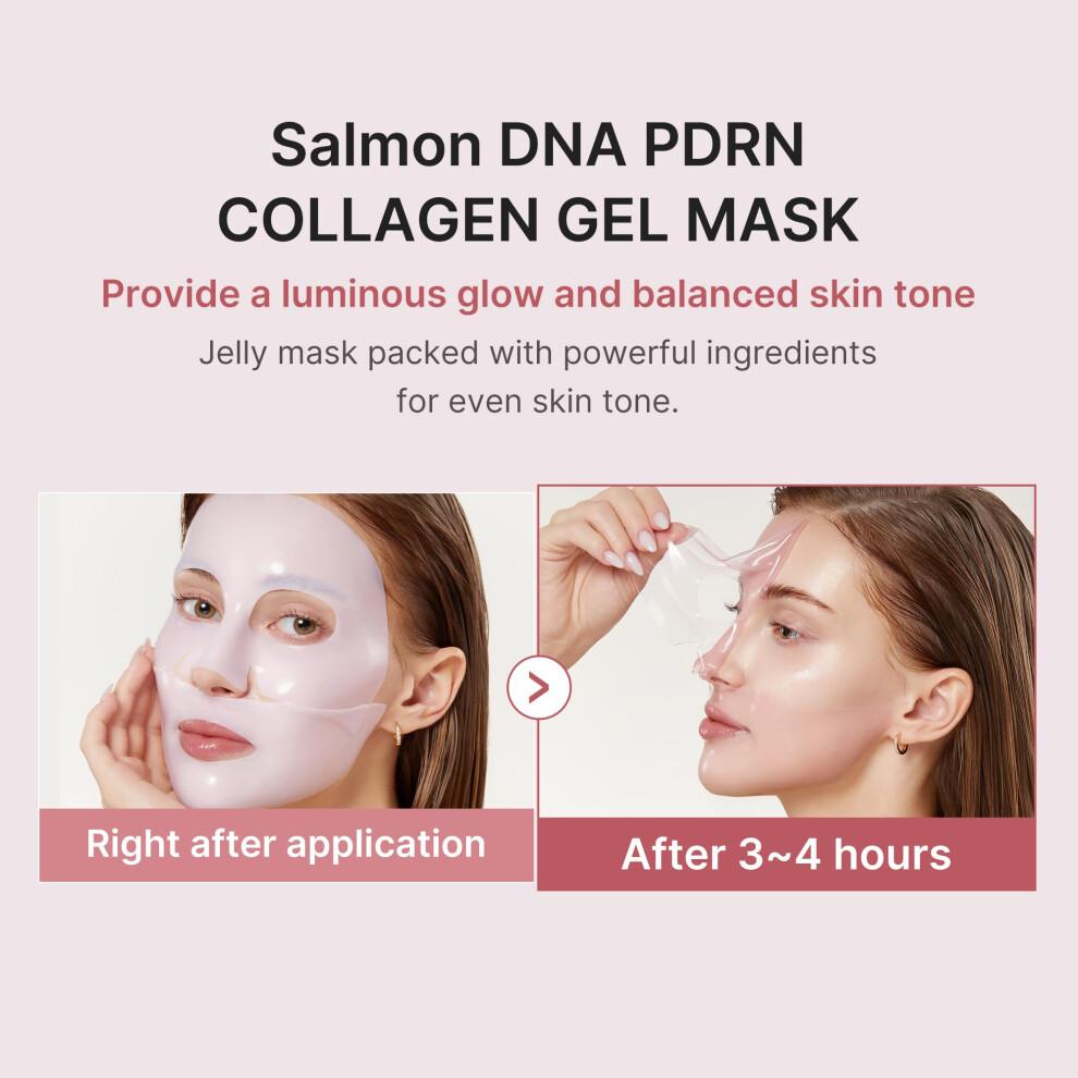 medicube Salmon DNA PDRN pink collagen jelly gel mask | overnight face mask for glass glow skin- elasticity, hydrating, firming and moisturizing |