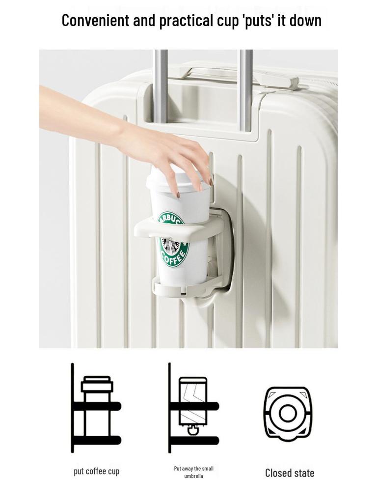 Прочный чемодан-тележка большой вместимости с кодовым замком и универсальными колесами