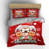 Santa Reindeer Snowman Print Bedding Duvet Cover Set Duvet Cover Pillowcases  (1*Duvet Cover 2*Pillowcases, without duvet insert)