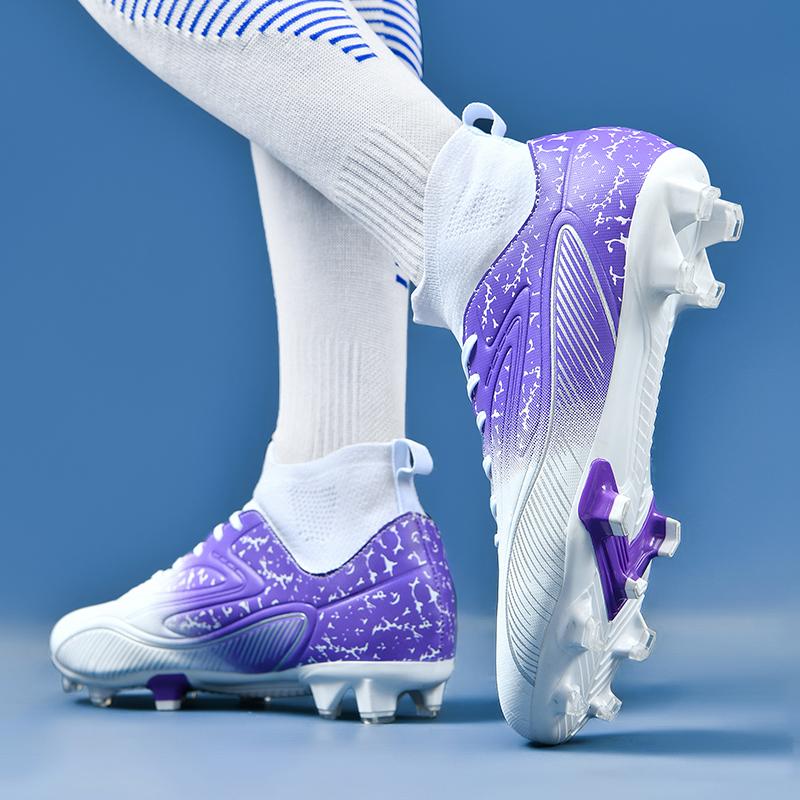 Футбольные бутсы унисекс 35-45, высокоэластичные носки на шнуровке, тренировочные искусственные луга, спортивные тренировки на открытом воздухе, футбол для детей