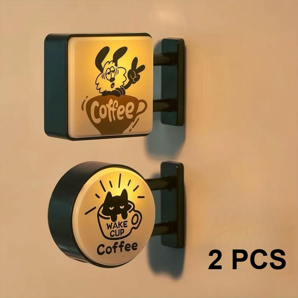 American Coffee Shop Illuminated Refrigerator Magnetic Light Board Magnetic Light Box Home Decoration Model Fridge Magnet