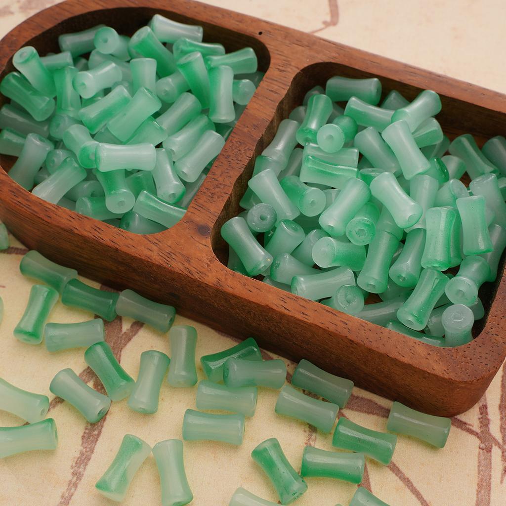 Стеклянные ореолы для окрашивания Бамбуковые бусины Бусины в старинном стиле Бусины ручной работы Аксессуары для бисера Глазурь Имитация нефрита Бусины Материалы