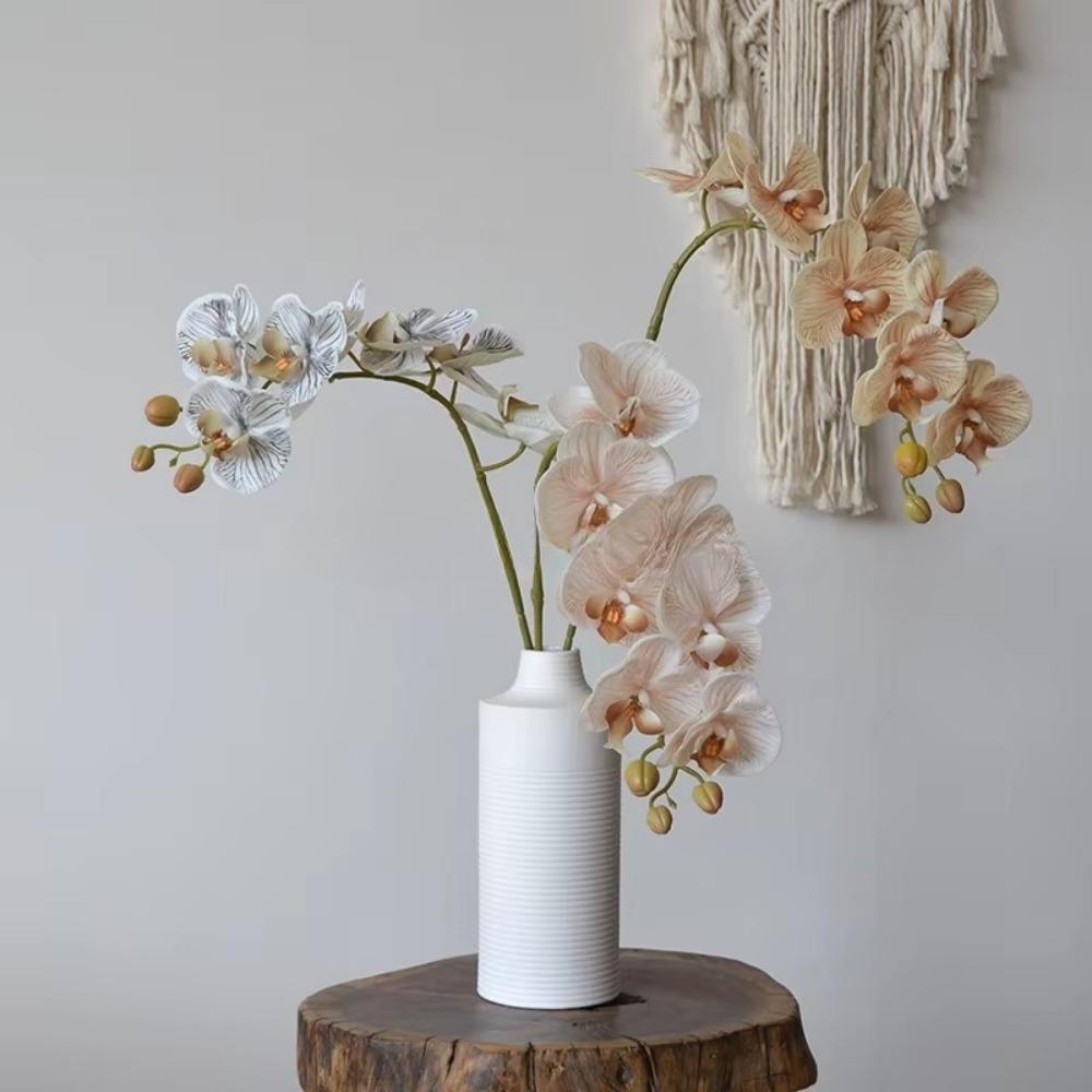 Высококачественные Роскошные Цветы Латекс 8 Голов Орхидеи-бабочки Искусственные Реалистичные На ощупь Орхидеи Фаленопсис Свадебный Декор