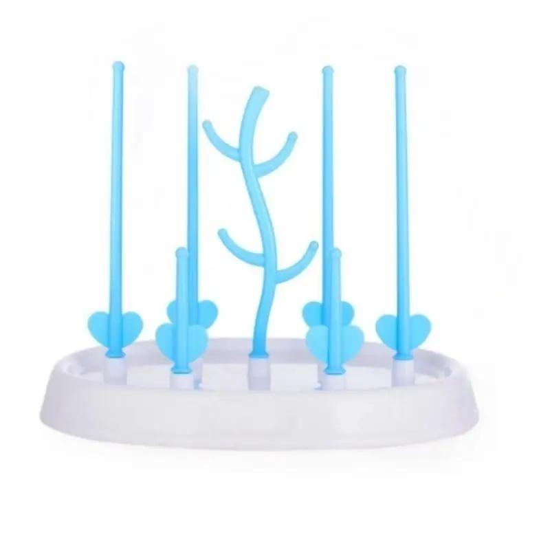 New Bottle Dry Rack Baby Bottle Drain Drying Racks Blue Pink Baby Bottle Cleaning Dryer Drainer Storage Drying Rack