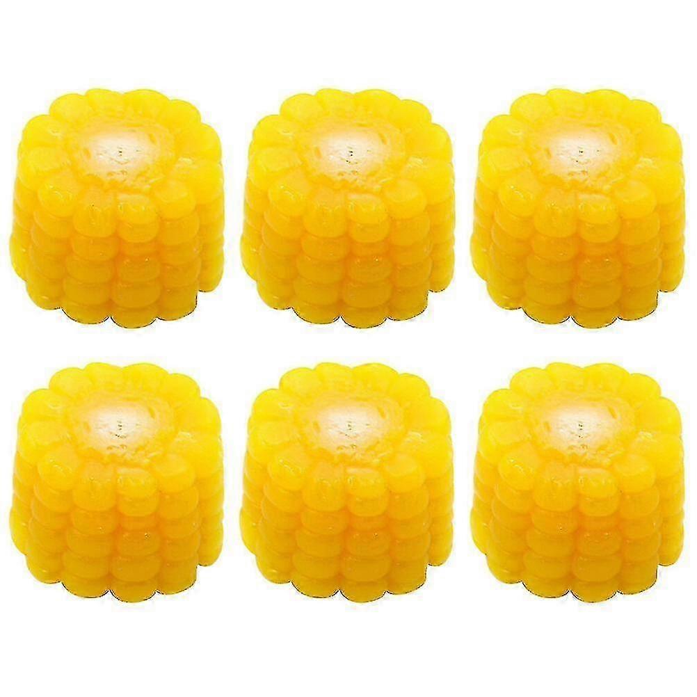 6 artificial corn chips, small corn decorations, farmhouse corn props