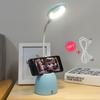 Canmeijia Светодиодная настольная лампа USB с бесступенчатым затемнением, перезаряжаемая складная лампа для чтения для студентов, держатель для телефона, лампа USB, ночник