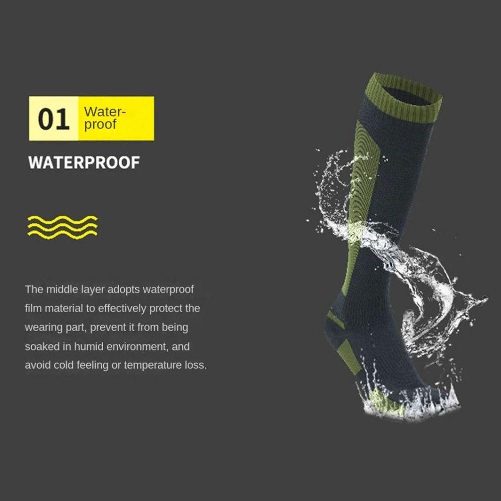 Дышащие Водонепроницаемые Носки для Пешего Туризма, Кемпинга, Высокие Гольфы до Колена, Снежные Теплые Носки, Зимние Теплые