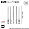 100mm Cross Head Screwdriver Bit Magnetic PH1 PH2 Phillips Screw Driver Bits 1/4” Hex Shank S2 Alloy Steel Electric Hand Tools