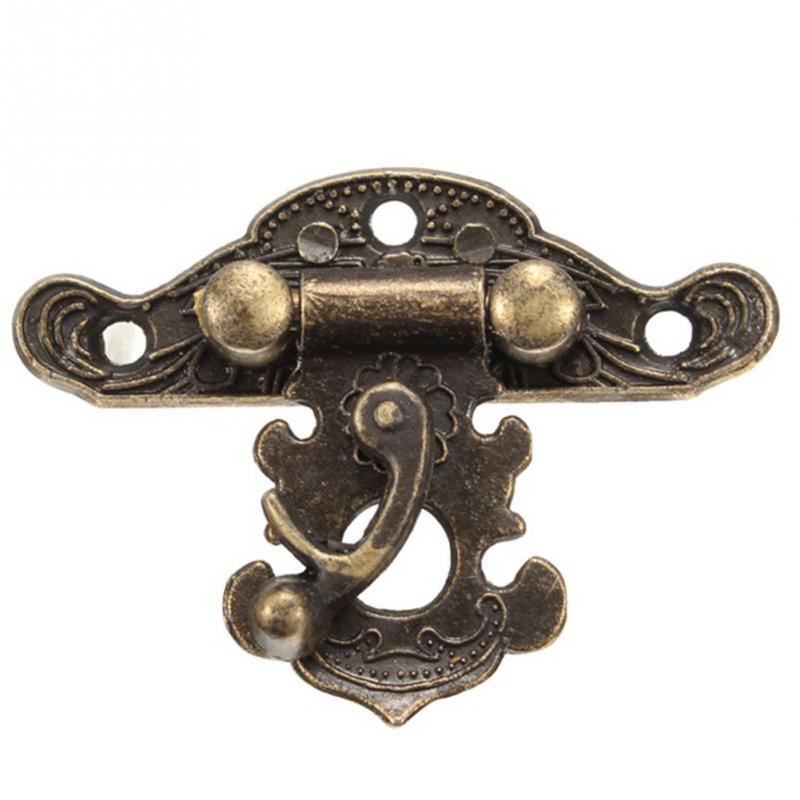 Антикварная ретро-винтажная декоративная защелка, деревянная шкатулка для драгоценностей, засов, нагрудный замок