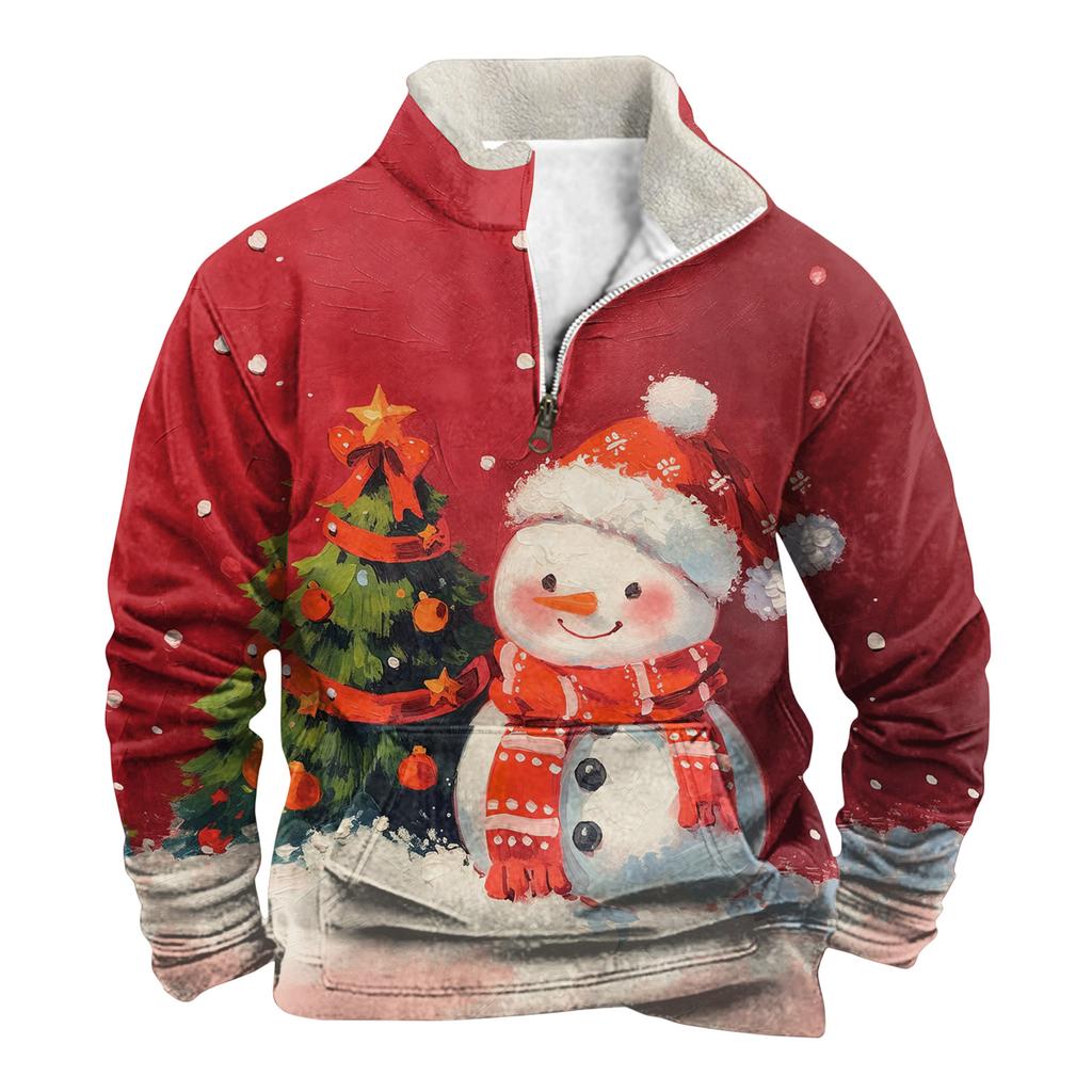 Spring And Men's Standing Collar Sweatshirt Is Outdoor Casual Sweaters Tops