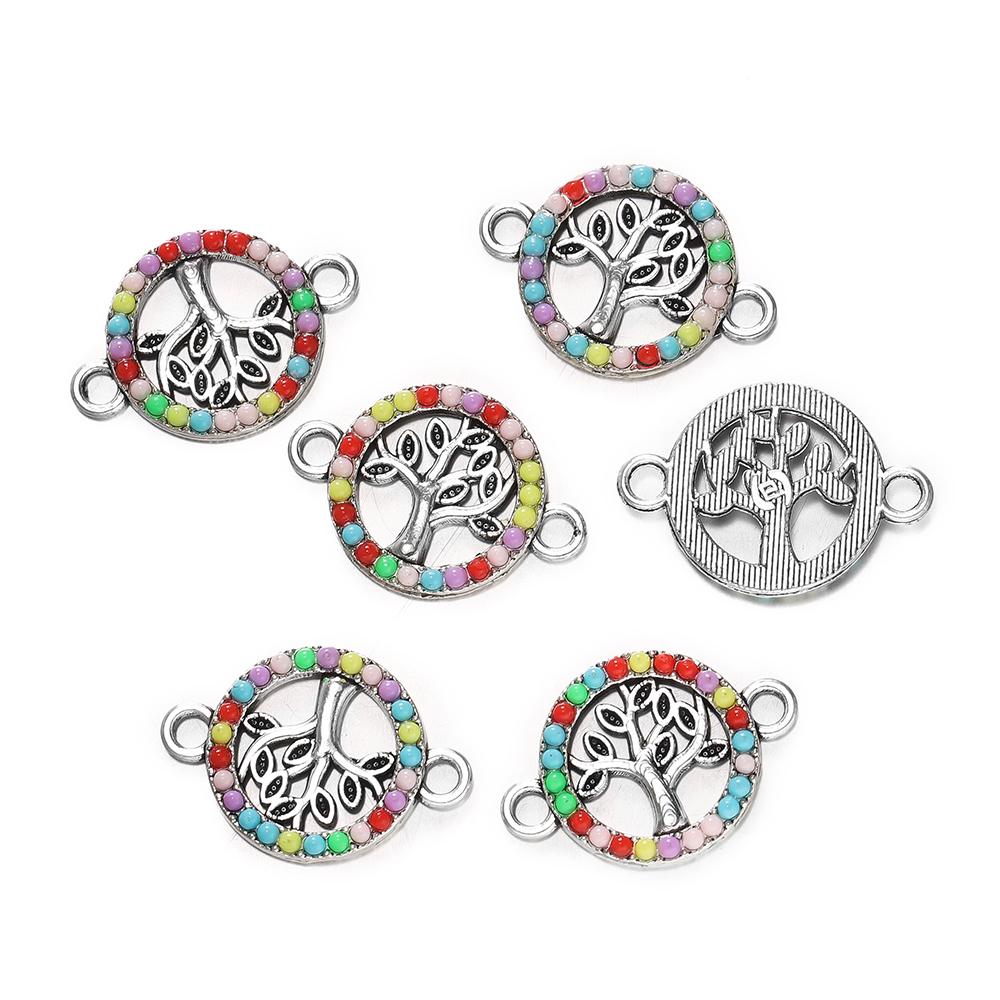 4Pcs Alloy Retro Colored Zircon Drop Oil Pendant Elephant Turtle Pendants For DIY Jewelry Charm Bracelet Handicrafts Accessories