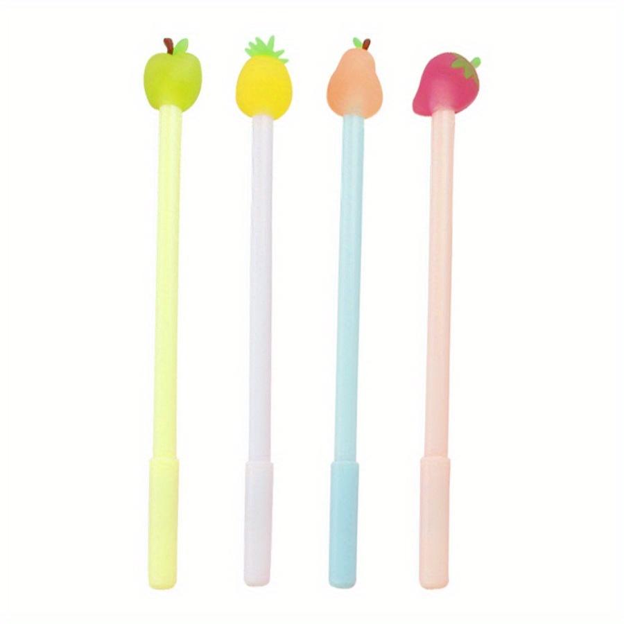 Back To School Season 10pcs 0.5mm Creative Fruit Gel Pen Cute Small Fresh Water-based Pen Learning Stationery Office Supplies Signature Pen