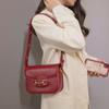 2024 Women's Genuine Leather Saddle Bag: Fashionable All-Match Underarm & Crossbody Style with Horsebit Detail