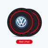 Emblems For Volkswagen VW 2pcs Car Cup Holder Anti Slip Insert Coasters Pads Accessories Polo Jetta Sagitar Magotan Passat B5 B6 ze1