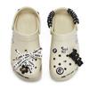 Crocs Классические клоги на платформе EVA Граффити Модный тренд Комфорт Подарочная коробка Обувь с отверстиями Женские Кость и Черный