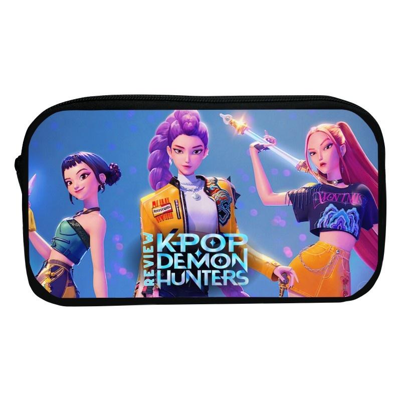 Охотник K-pop Студенческий Пенал Большая Сумка Для Девочек Офисный Школьный Пенал Мультяшный Дьявол Пенал Коробка для Ручек