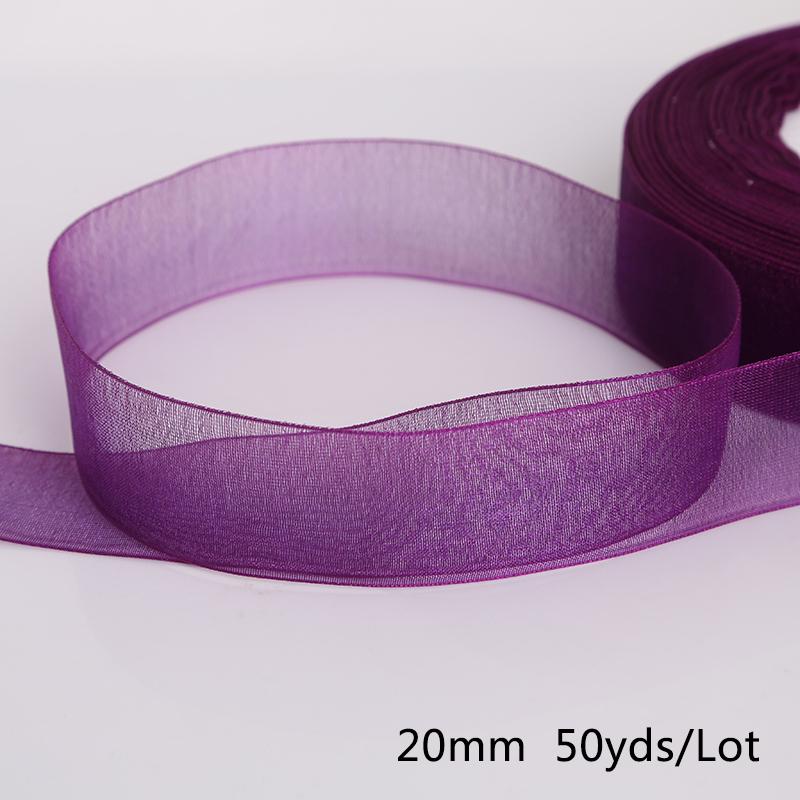 Satin Edge Sheer Organza Ribbon Bow Craft 20mm Chiffon Roll Sewing Fabric Accessorie Gift Wrap