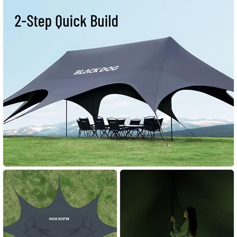 Black Dog Guy-Rope Free Camping Canopy