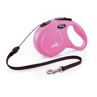 Flexi New Classic Шнур M (для собак до 20 кг) 8м Розовый [Поводок для собаки]