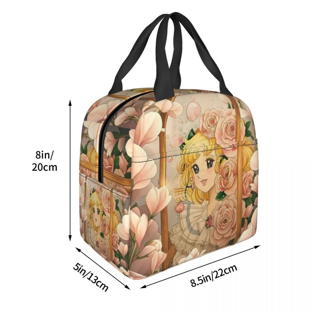 Candy Candy Anime Manga Insulated Lunch Bag for Kids School Cooler Thermal Food Box Tote Leakproof Lunch Boxes Container