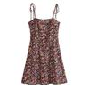 Summer Women Floral Printed Dresses Sleeveless Strappy A-Line Mini Dress