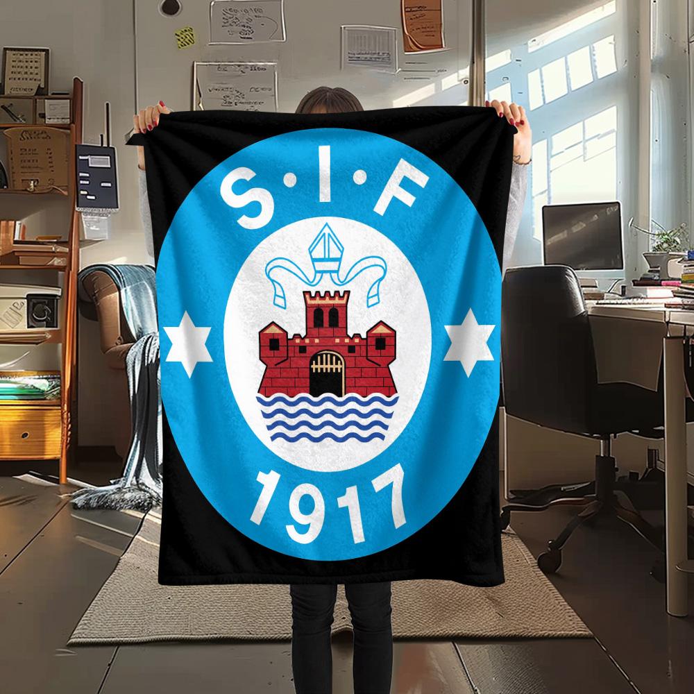 Silkeborg Sports Association Print Flannel Blanket, High quality Comfortable for All Seasons, Home Decor, Warmth and Comfort