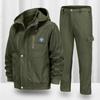 Мужской зимний водонепроницаемый теплый костюм для походов и путешествий, костюм больших размеров, теплая куртка + теплые брюки, комплект из двух предметов