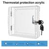 Large Thermostat Lock Box Cover with Key Transparent Design Easy To Install Universal Clear Thermostat Cover AC Lock Box Cover