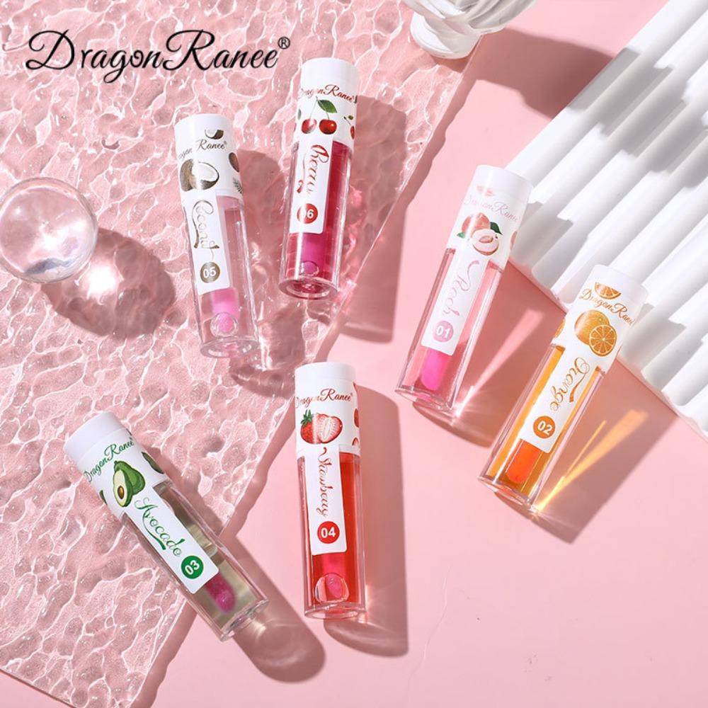 Dragon Ranee Temperature -changing Lip Oil Moisturizing, Moisturizing Lip Glaze Color Changing Lip Essence Oil Lip Fruit Strawberry Powder Lip Oil