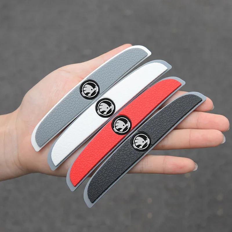 WMZW4 Car Sticker Door Edge Guards for Skoda Rapid Vision Superb Fabia Kodiaq Karoq Octavia RS Yeti Protection Strip Scratch Collision