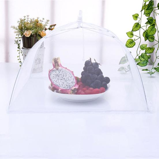 Складная крышка для еды, сетчатая ткань большой емкости, съемная портативная крышка для посуды в стиле зонтика для кухни