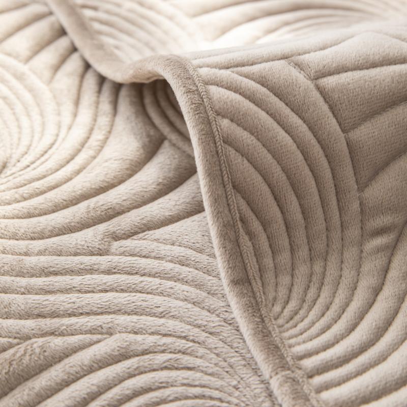 Autumn and Winter New Solid Color Plush Embroidered Quilted Sofa Cushion Modern Simple Anti-slip Sofa Cushion Cover