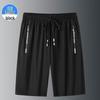 Men's Stretch Ice Silk Quick-Dry Beach Shorts - Summer Casual, Plus Size, Breathable & Lightweight for Teens