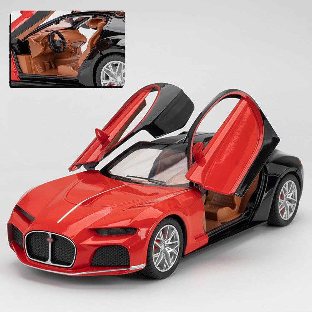 1/24 масштаб Bugatti Atlantic Supercar, литая под давлением модель автомобиля, игрушечный автомобиль с откатным механизмом со звуком и светом для детей, коллекция подарков для мальчиков и девочек