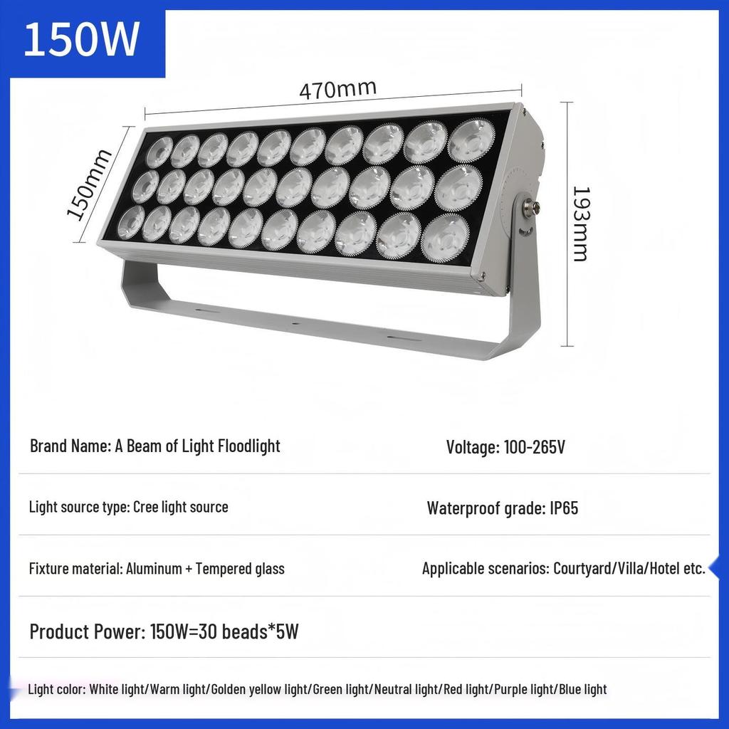 LED Floodlight Outdoor Waterproof Spotlight for Wall, Pillar, or Tree