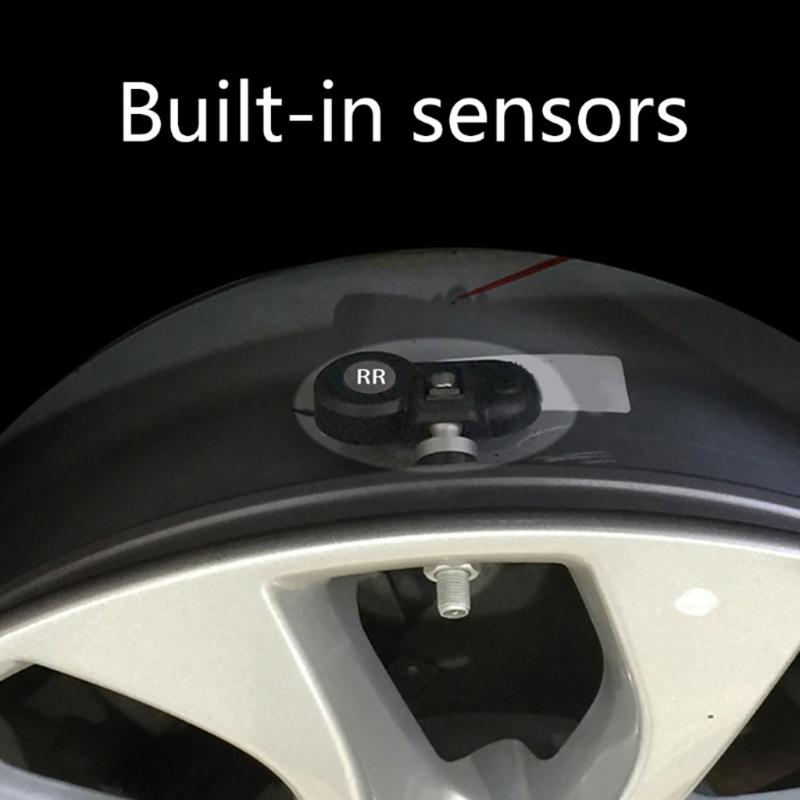 Безопасность автомобиля TPMS Система мониторинга безопасности шин Солнечная энергия Беспроводная сигнализация безопасности автомобиля Внешний датчик давления в шинах