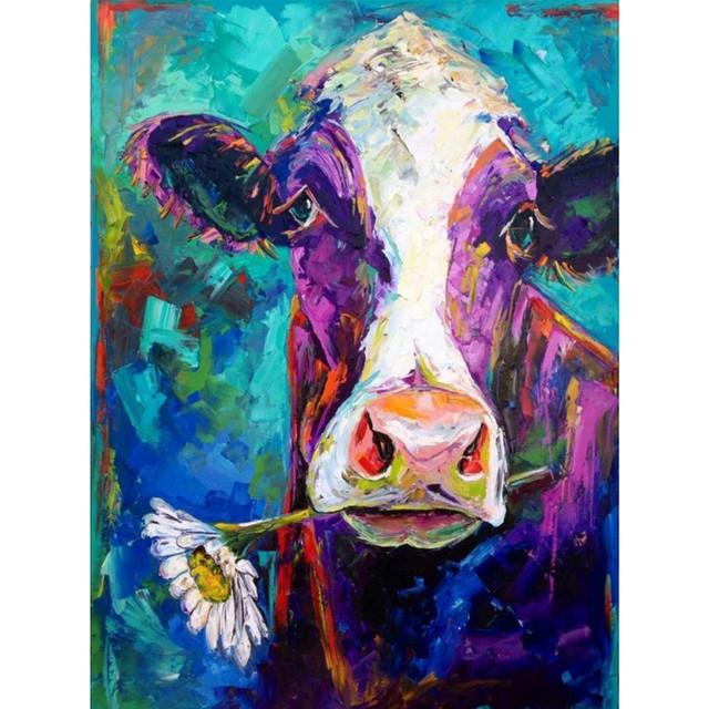 5D Алмазная вышивка Распродажа Корова Вышивка крестиком Алмазная картина Животные Квадратная полная дрель Рукоделие Украшение дома