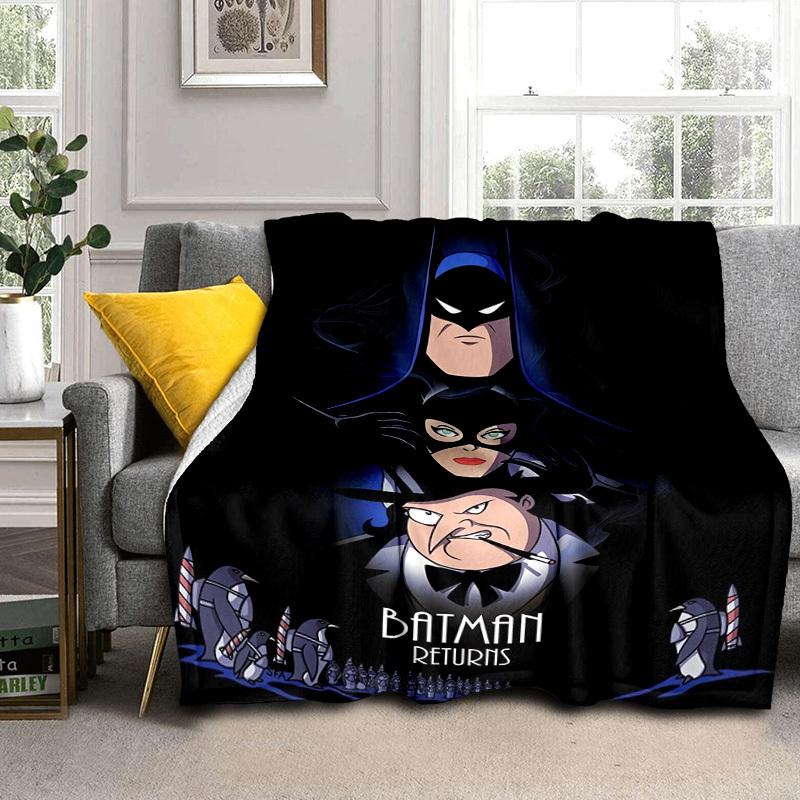 1 шт. Постер «Бэтмен возвращается», Мультяшное одеяло, Портативное плед для путешествий и кемпинга, Уютное одеяло для всех сезонов, Идеальный подарок
