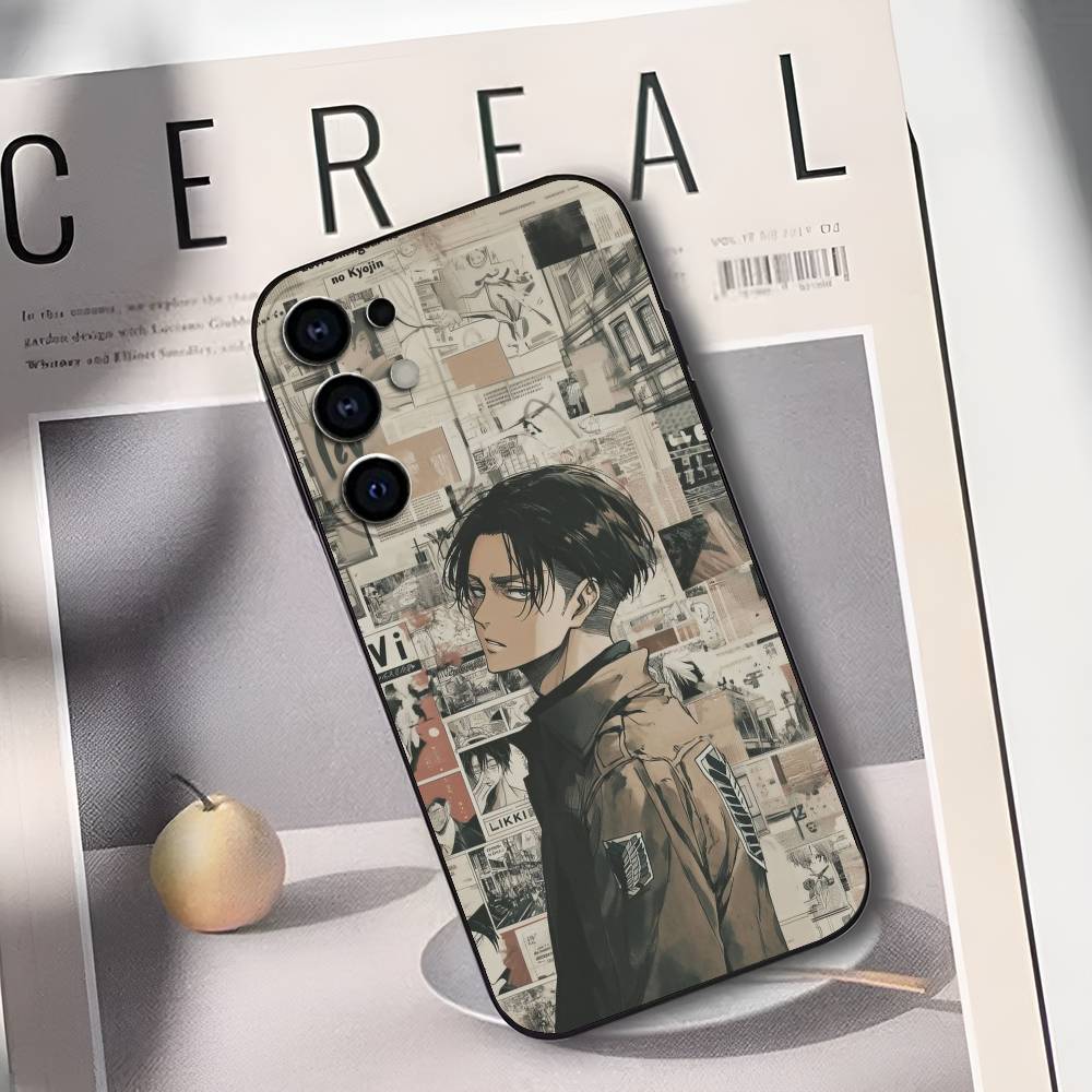 Чехол для телефона L-Levi Ackerman A-Attack On T-Titans для Samsung S25,S24,S21,S22,S23,S30,Ultra,S20,Plus, Мягкий силиконовый черный чехол