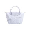 Le Pliage Green 23 Вышитый логотип Однотонный Застежка на кнопке и молнии Кожаная отделка Сумка-тоут 'Пельмень' Маленькие женские сумки-тоут 1621919P79