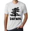 Men’s Vintage Tee Shirt Graphic T Shirt Time for New Advantures Darwin Vintage White