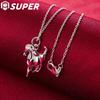 925 Sterling Silver Horse Pendant Necklace Fashion Jewelry